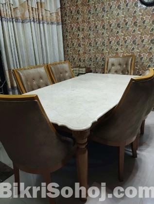 Marble top dining set